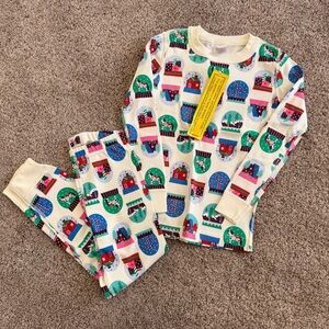 Hanna Andersson Snowglobes Long Pajama Set Size 110 5